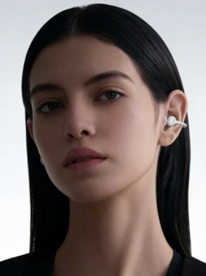 Product model B02 OpenSound AI Ear-Clip Hearing Aids in Use